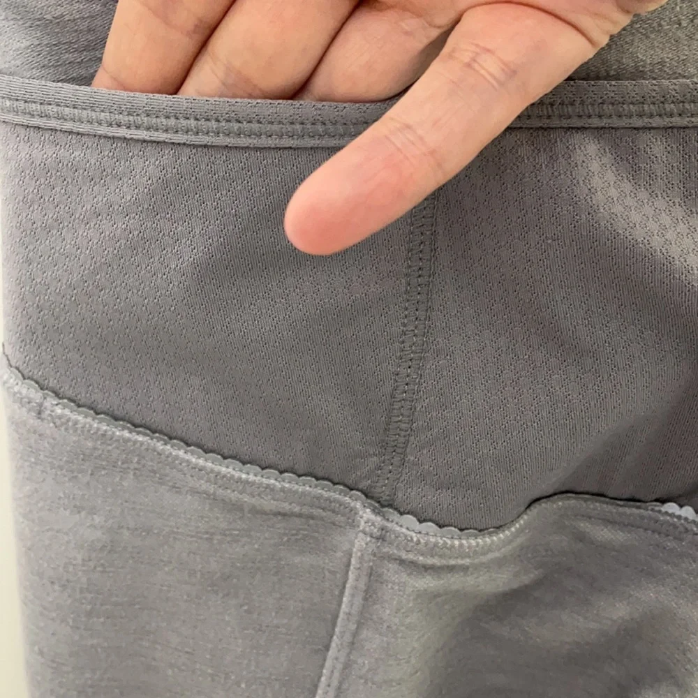 Lululemon Ride On Crop Grey Denim Pants 2 Workout